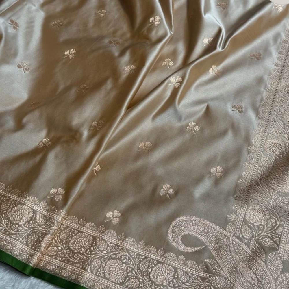 Pure katan silk saree set - Picture 10 of 13